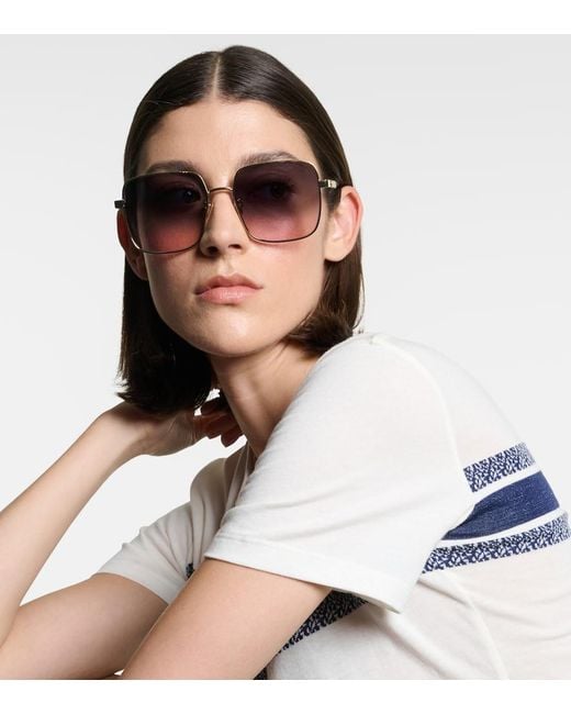 Dior Purple Diorcannage S1U Square Sunglasses