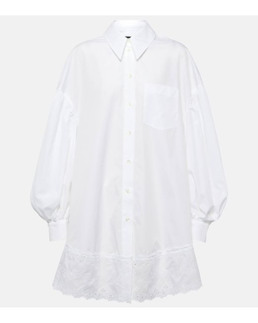Robe chemise en coton Simone Rocha en coloris White