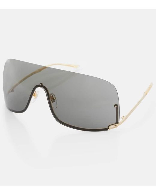 Gucci Gray Shield Sunglasses