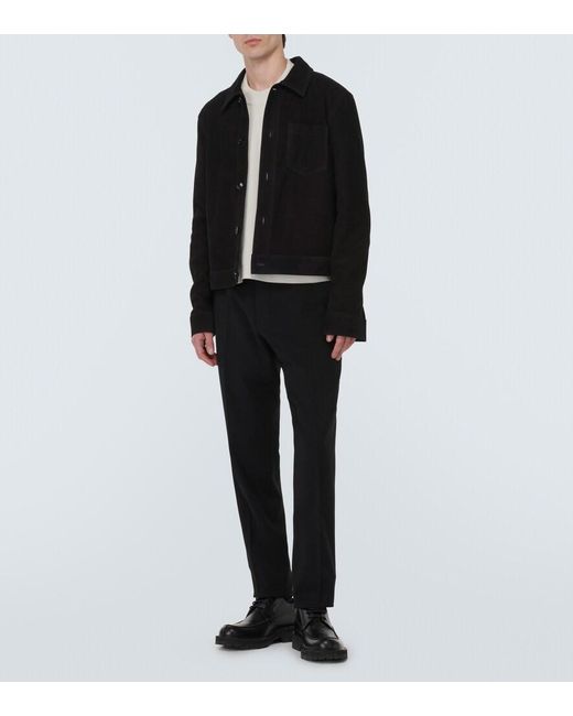 AMI Black Suede Overshirt for men