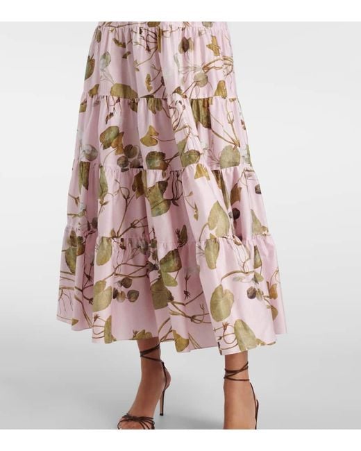 Erdem Purple Floral Cotton Shirt Dress