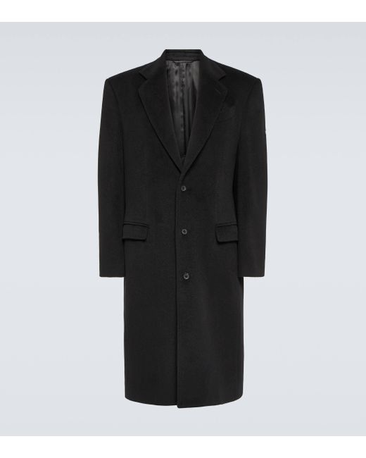 Balenciaga Black Wool Coat for men
