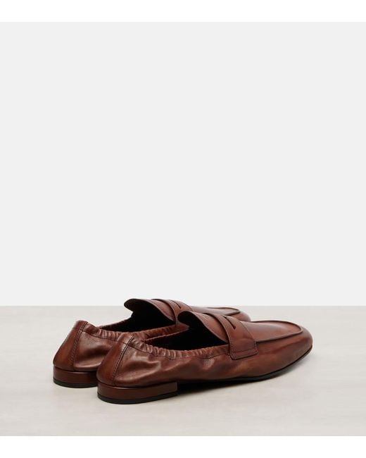 Prada Brown Loafers Aus Leder