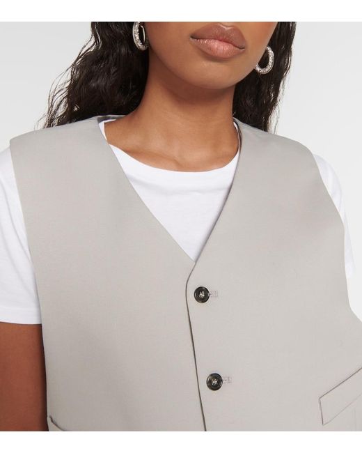 MM6 by Maison Martin Margiela Gray Jackets And Vests