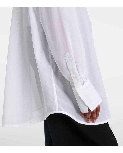 Totême  White Oversize-Hemd Aus Baumwoll-Voile