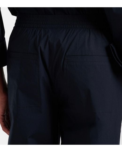 Dorothee Schumacher Blue Poplin Power Ii Cotton Poplin Wide-Leg Pants