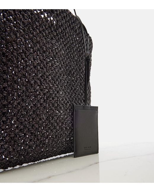 The Row Black Barn Small Raffia Tote Bag