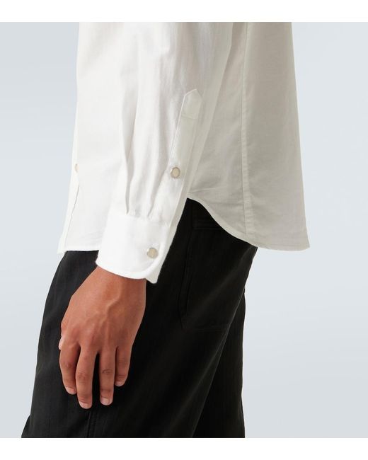 Tom Ford White Cotton Poplin Shirt for men