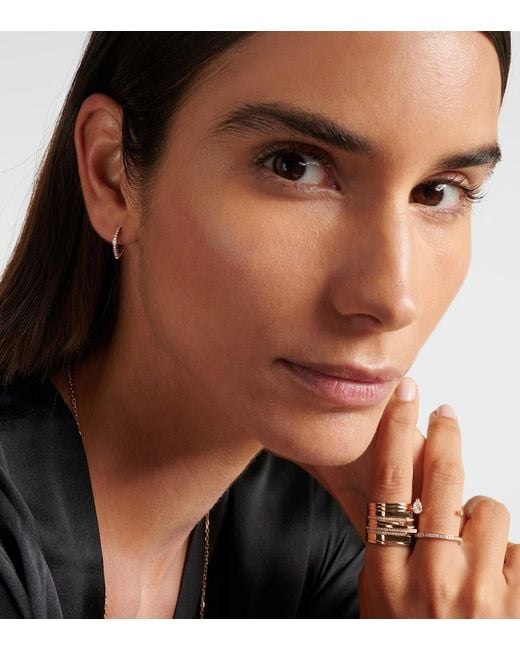 Repossi White Antifer 18Kt Rose Single Earring With Diamonds