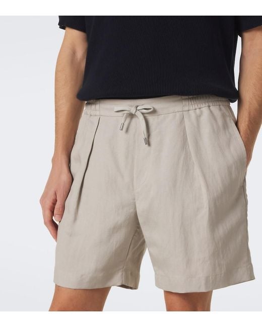 Ralph Lauren Natural Silk And Linen Shorts for men