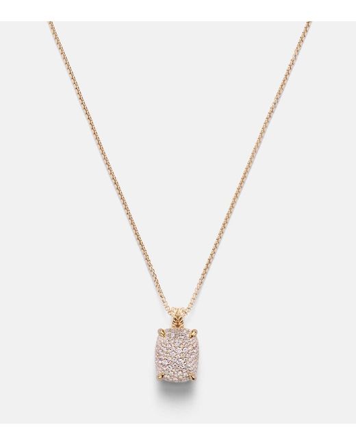 David Yurman Metallic Chatelaine 18Kt Pendant Necklace With Diamonds