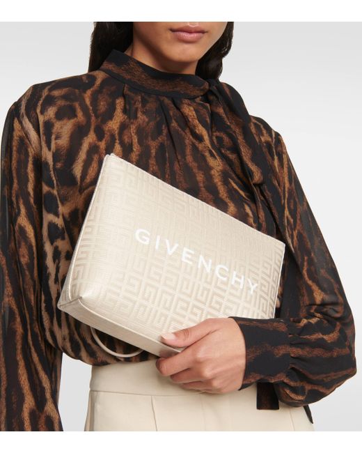Givenchy Natural Logo Coated Canvas Pouch