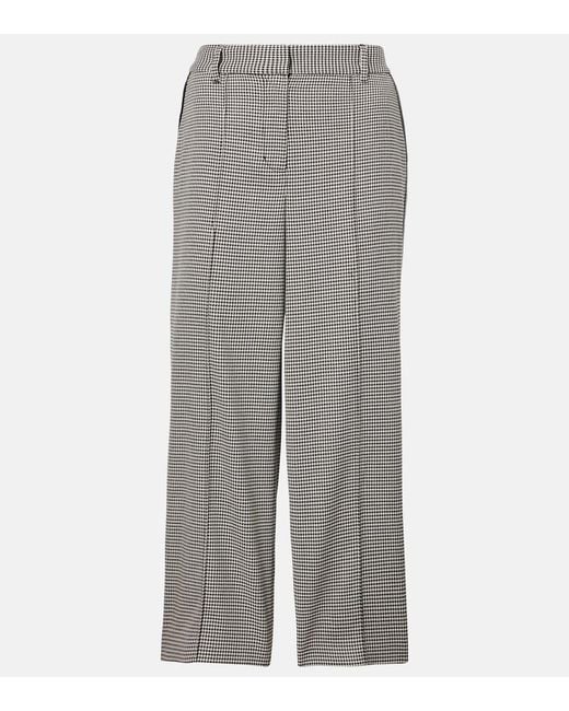 Jonathan Simkhai Gray Miki Checked Capri Pants