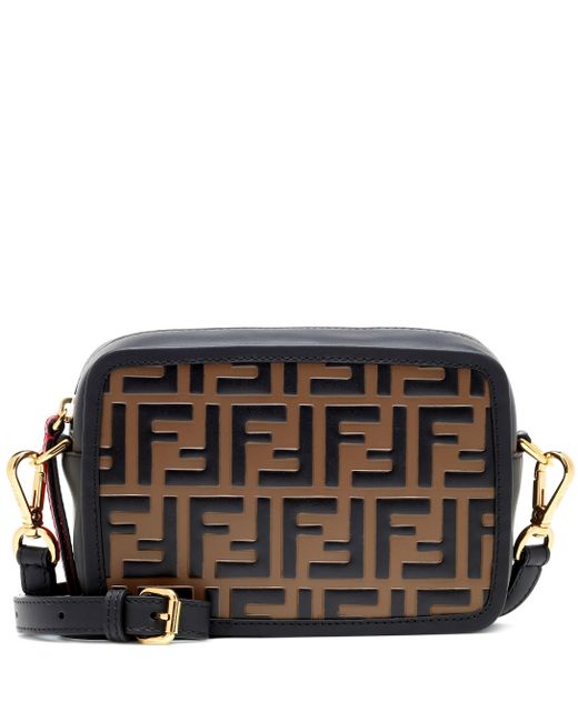 Fendi Black Mini Camera Case Leather Shoulder Bag