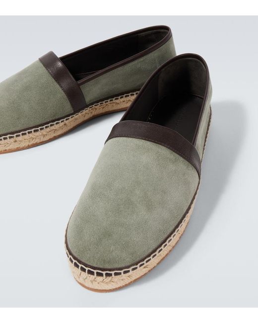 Manolo Blahnik Espadrilles Nerano Aus Veloursleder in White für Herren