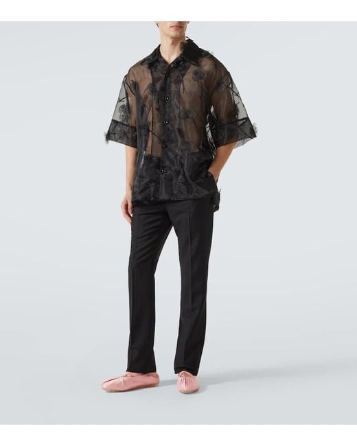 Simone Rocha Pink Ballerina Grip Pleated Ballet Flats for men