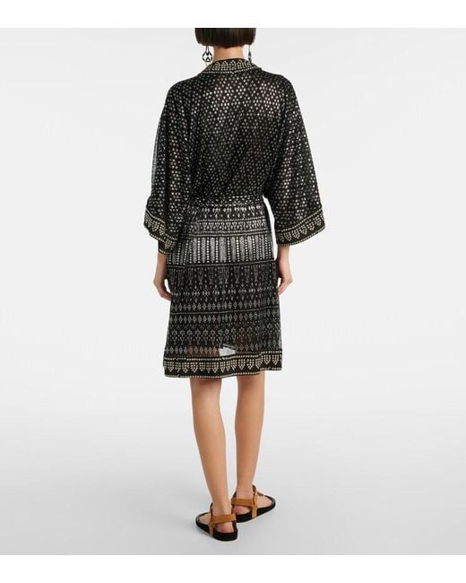 Isabel Marant Black Nawel Embellished Lame Minidress