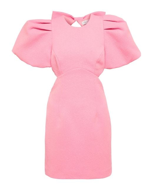 Rebecca Vallance Jaclyn Cutout Crêpe Minidress in Pink | Lyst