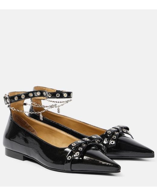 Ganni Black Zapatos Ballerina