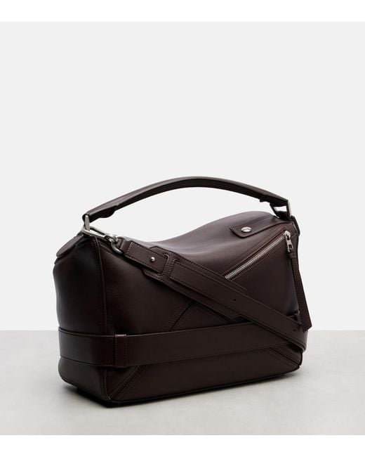 Borsa Puzzle Biker Large di Loewe in Black