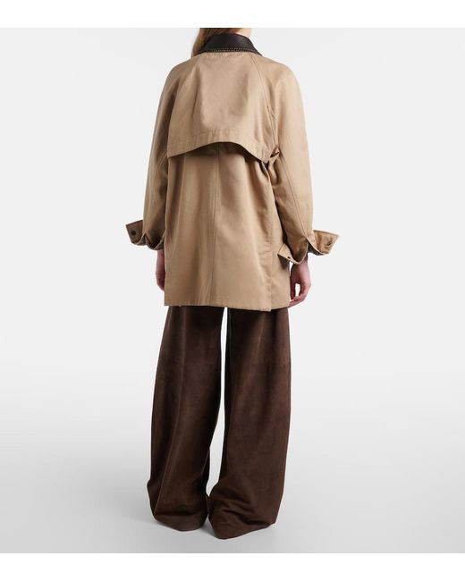 Brunello Cucinelli Brown Suede Wide-Leg Pants