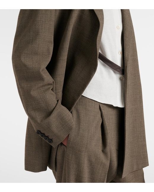 The Row Brown Devlin Wool Blazer