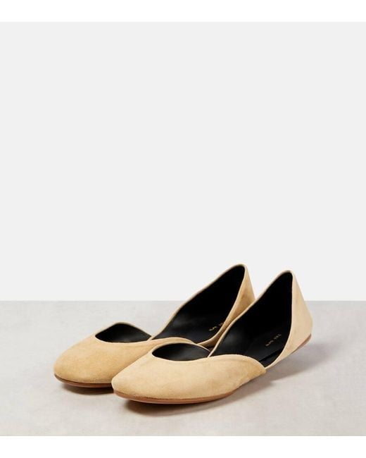 Ballerines Gemma En Daim The Row en coloris Black
