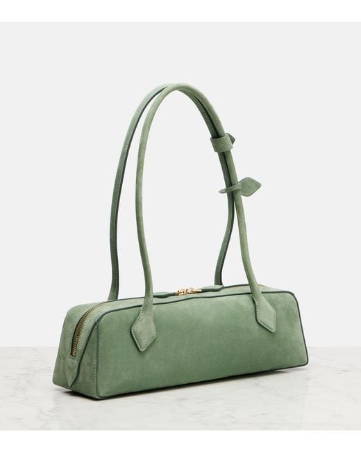 Alaïa Green Le Teckel Medium Suede Shoulder Bag