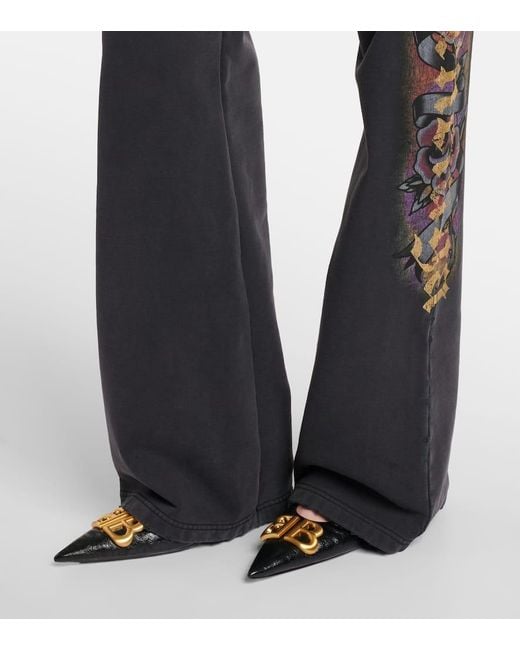 Balenciaga Blue X Under Armour Cotton Fleece Flared Sweatpants