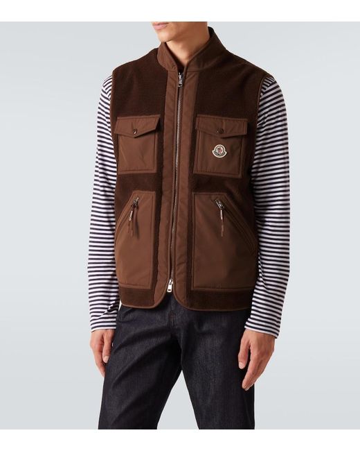 Moncler Brown Gilet for men