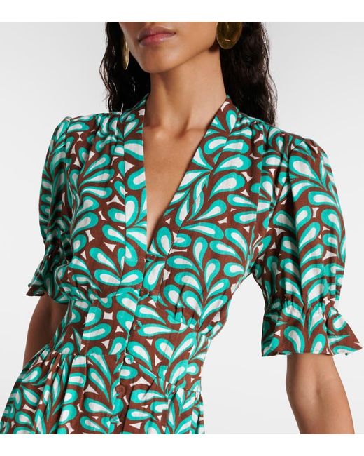 Abito Midi Erica di Diane von Furstenberg in Green