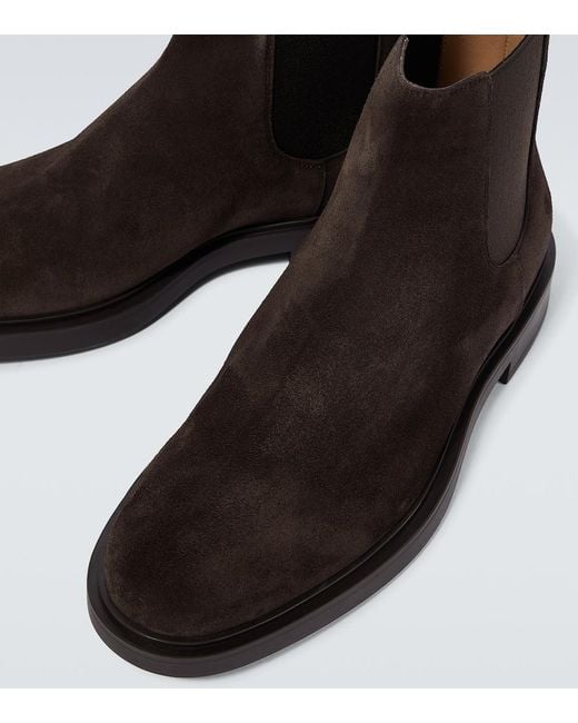 Gianvito Rossi Black Douglas Suede Chelsea Boots for men