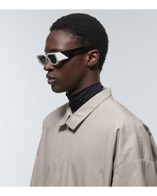 Prada Blue Pr 09Zs Rectangular Sunglasses for men