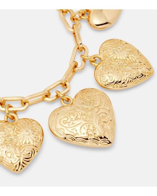 Self-Portrait Metallic Engraved Charm Bracelet