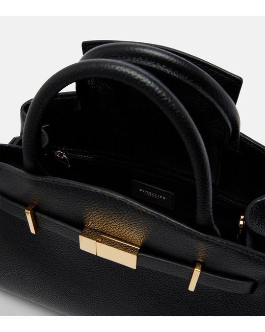 DeMellier London Black Hudson Small Leather Top-Handle Bag