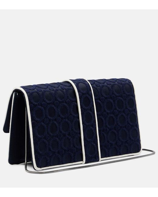 Clutch Capri Mini di Manolo Blahnik in Blue