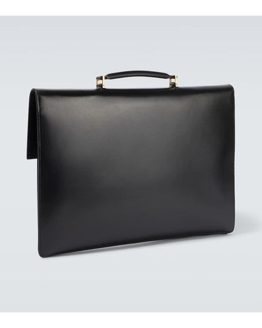 Saint Laurent Black Leather Briefcase for men