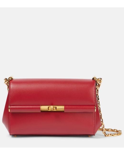 Dolce & Gabbana Red Marlene Mini Leather Shoulder Bag