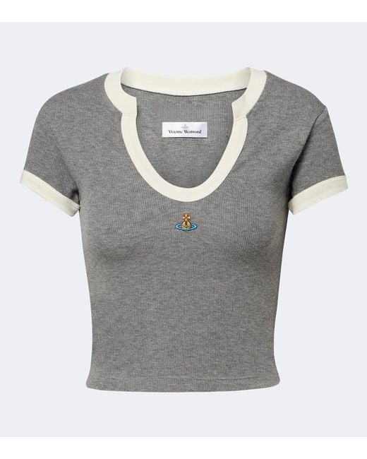 Vivienne Westwood Gray Baby Lima Ribbed-Knit T-Shirt