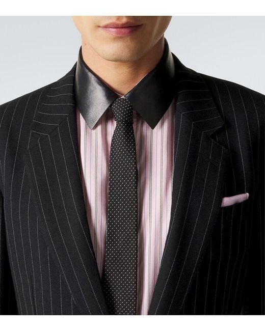Tom Ford Black Polka-Dot Silk Jacquard Tie for men