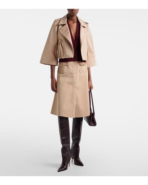 Dorothee Schumacher Natural Luxury Layer Cropped Cotton-Blend Jacket