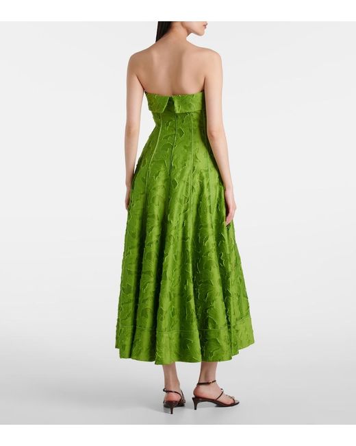 jonathan simkhai green dress Sevilla cady midi dress in green - Simkhai