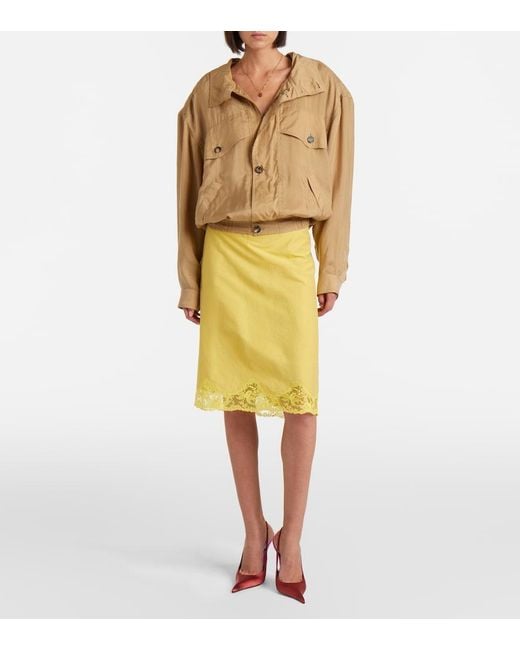 Saint Laurent Brown Oversized Blouson Jacket