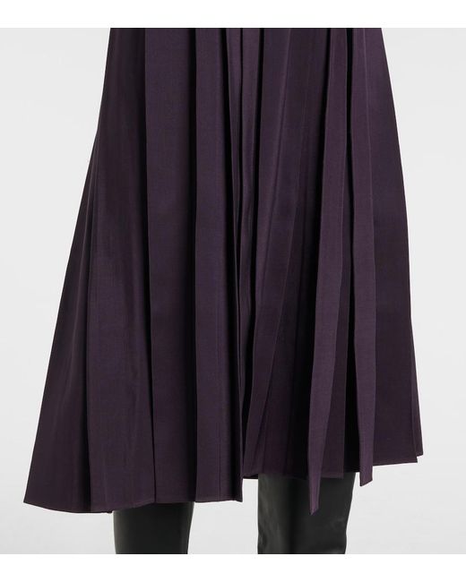 Robe Midi En Laine Et Soie Joseph en coloris Black