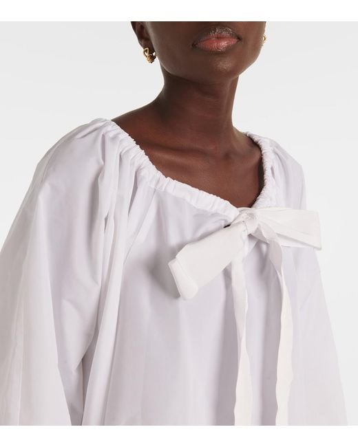 Patou White Ruffled Minidress