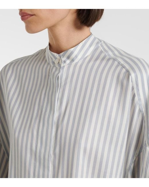 Stella McCartney White Striped Silk And Wool Shirt