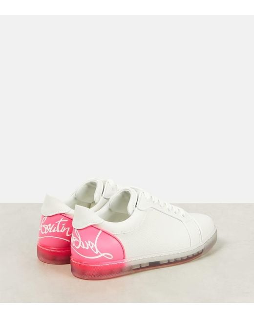 Christian Louboutin White Sneakers Fun Vieira Aus Leder