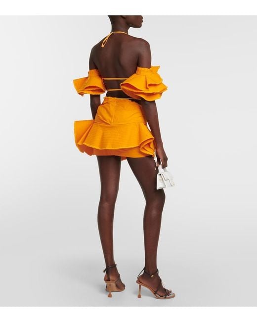 Top Jacquemus en coloris Orange