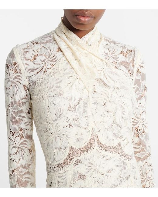 Rabanne White Lace Maxi Dress