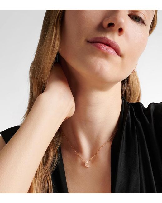 Repossi Blue Serti Sur Vide 18Kt Rose Pendant Necklace With Diamonds